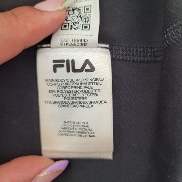 FILA Ladies' Funnel Neck Moisture Wicking Active Training Hoodie Black X-Large - Picture 7 of 10